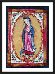 Wall Frame Black - Our Lady of Guadalupe by A. Olivas