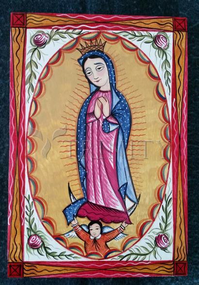 Wall Frame Espresso, Matted - Our Lady of Guadalupe by Br. Arturo Olivas, OFS - Trinity Stores