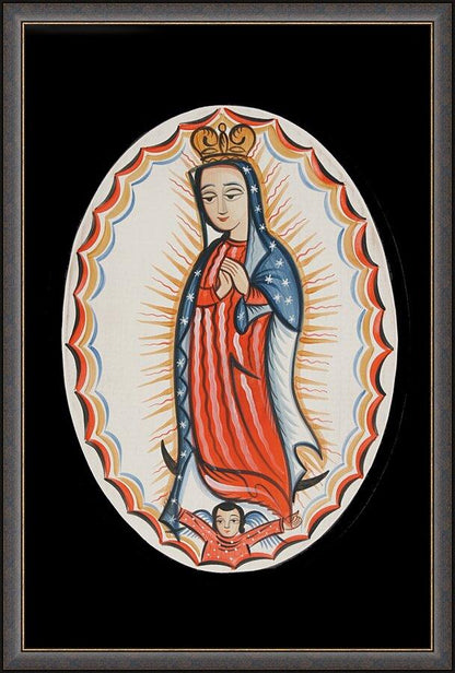 Wall Frame Espresso - Our Lady of Guadalupe by A. Olivas