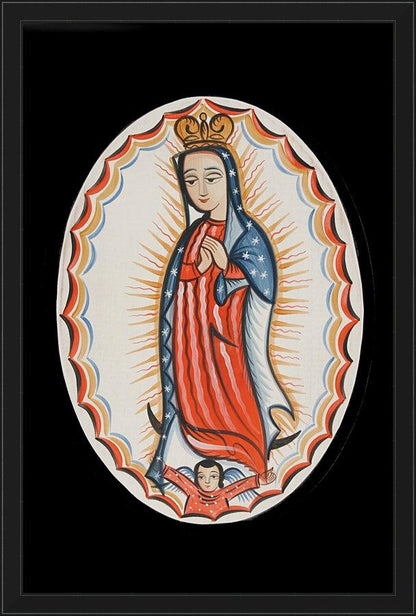 Wall Frame Black - Our Lady of Guadalupe by Br. Arturo Olivas, OFM - Trinity Stores