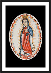 Wall Frame Black - Our Lady of Guadalupe by A. Olivas
