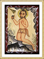 Wall Frame Gold - St. Jerome by A. Olivas