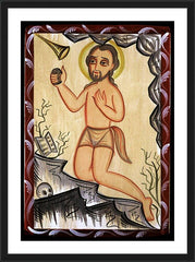 Wall Frame Black - St. Jerome by A. Olivas