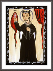 Wall Frame Espresso - St. Ignatius Loyola by A. Olivas