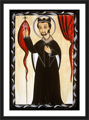 Wall Frame Black - St. Ignatius Loyola by A. Olivas