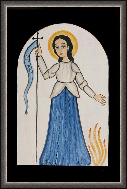 Wall Frame Espresso - St. Joan of Arc by A. Olivas