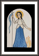 Wall Frame Espresso - St. Joan of Arc by A. Olivas
