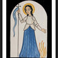 Wall Frame Black, Matted - St. Joan of Arc by Br. Arturo Olivas, OFM - Trinity Stores