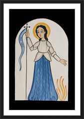 Wall Frame Black - St. Joan of Arc by A. Olivas