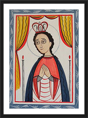 Wall Frame Black - Our Lady of San Juan de los Lagos by A. Olivas