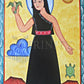Wall Frame Espresso, Matted - St. Kateri Tekakwitha by A. Olivas