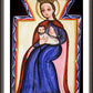 Wall Frame Espresso, Matted - Our Lady of the Milk by A. Olivas
