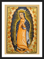 Wall Frame Black - Our Lady of Guadalupe by A. Olivas