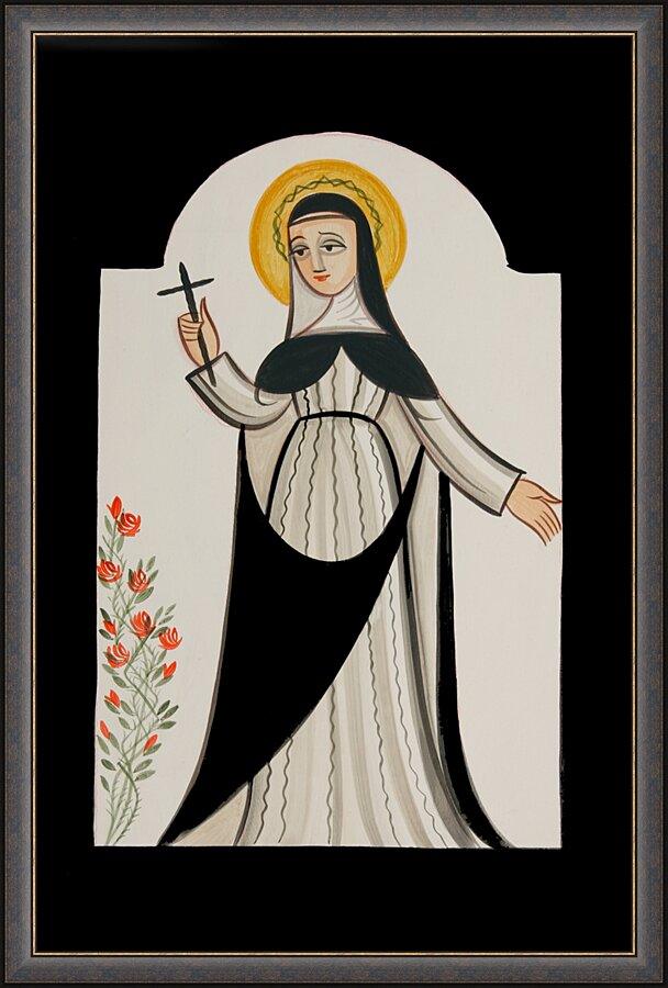 Wall Frame Espresso - St. Rose of Lima by A. Olivas