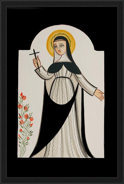 Wall Frame Black - St. Rose of Lima by A. Olivas