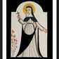Wall Frame Black, Matted - St. Rose of Lima by Br. Arturo Olivas, OFS - Trinity Stores
