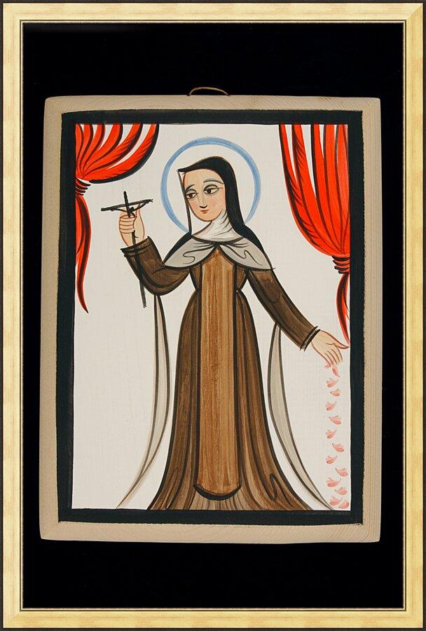 Wall Frame Gold - St. Thérèse of Lisieux by A. Olivas