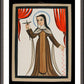 Wall Frame Espresso, Matted - St. Thérèse of Lisieux by Br. Arturo Olivas, OFS - Trinity Stores