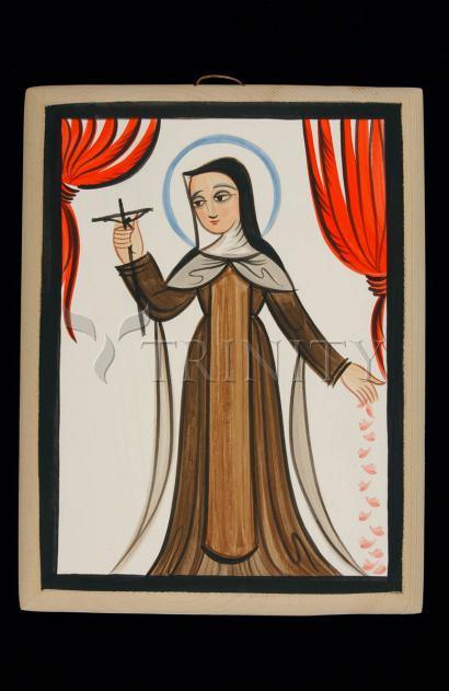 Wall Frame Black, Matted - St. Thérèse  of Lisieux by Br. Arturo Olivas, OFS - Trinity Stores