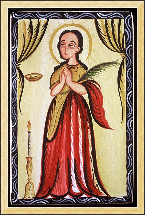 Wall Frame Gold - St. Lucy by A. Olivas