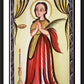 Wall Frame Black, Matted - St. Lucy by Br. Arturo Olivas, OFS - Trinity Stores