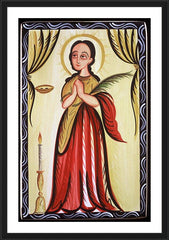 Wall Frame Black - St. Lucy by A. Olivas