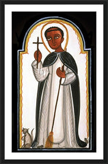 Wall Frame Black - St. Martin de Porres by A. Olivas