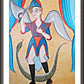 Wall Frame Espresso, Matted - St. Michael Archangel by Br. Arturo Olivas, OFS - Trinity Stores