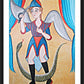 Wall Frame Black, Matted - St. Michael Archangel by Br. Arturo Olivas, OFS - Trinity Stores