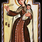 Wall Frame Black, Matted - Our Lady of Mt. Carmel by A. Olivas