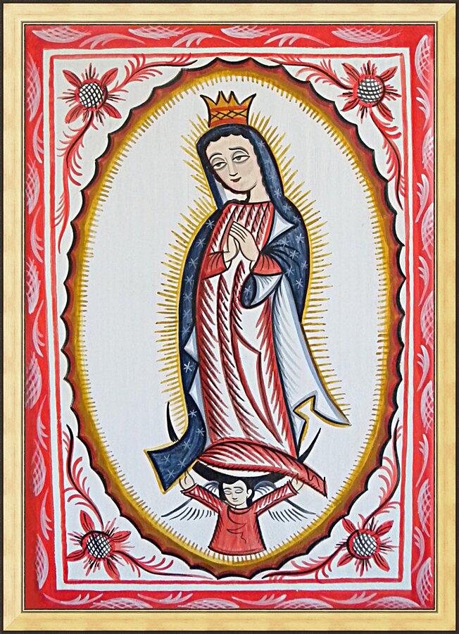 Wall Frame Gold - Our Lady of Guadalupe by A. Olivas