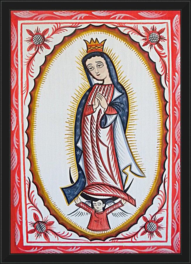 Wall Frame Black - Our Lady of Guadalupe by A. Olivas