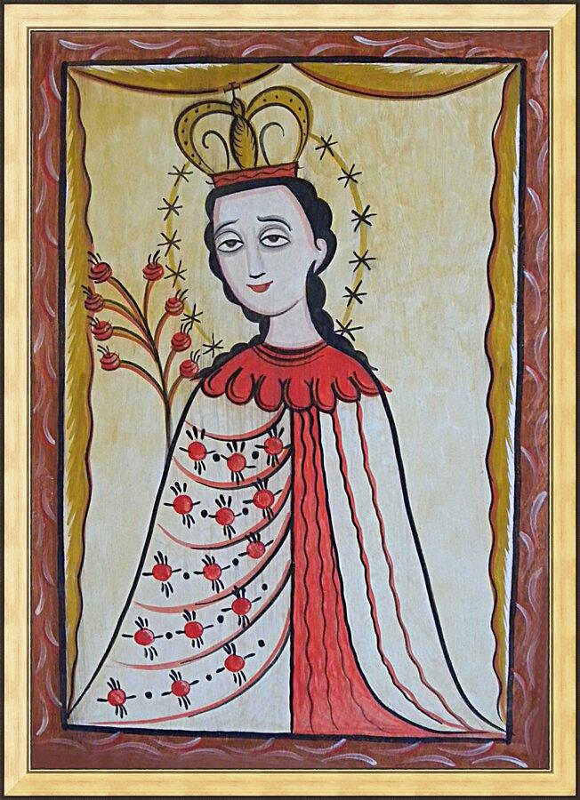 Wall Frame Gold - Our Lady of the Roses by A. Olivas