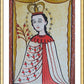 Wall Frame Gold, Matted - Our Lady of the Roses by A. Olivas