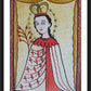 Wall Frame Black, Matted - Our Lady of the Roses by Br. Arturo Olivas, OFS - Trinity Stores
