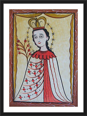 Wall Frame Black - Our Lady of the Roses by A. Olivas