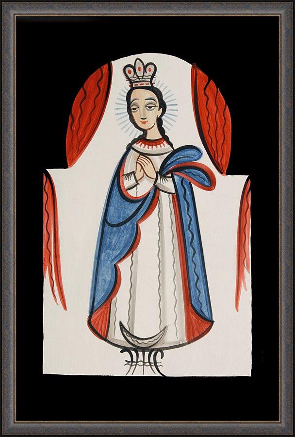 Wall Frame Espresso - Our Lady of the Immaculate Conception by A. Olivas