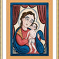 Wall Frame Gold, Matted - Pascal Baylon with the Christ Child by A. Olivas