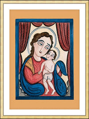 Wall Frame Gold - Pascal Baylon with the Christ Child by A. Olivas