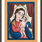Wall Frame Espresso, Matted - Pascal Baylon with the Christ Child by Br. Arturo Olivas, OFS - Trinity Stores