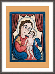 Wall Frame Espresso - Pascal Baylon with the Christ Child by A. Olivas