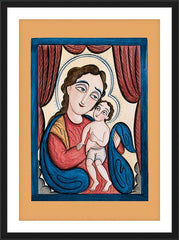 Wall Frame Black - Pascal Baylon with the Christ Child by A. Olivas