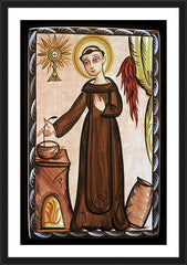 Wall Frame Black - St. Pascal Baylon by A. Olivas