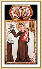 Wall Frame Gold - St. Anthony of Padua by A. Olivas