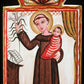 Wall Frame Black, Matted - St. Anthony of Padua by Br. Arturo Olivas, OFS - Trinity Stores