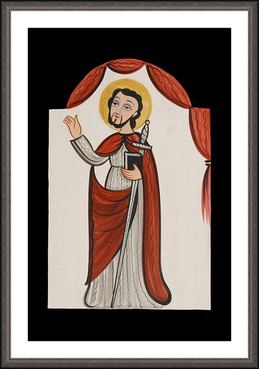 Wall Frame Espresso, Matted - St. Peter by A. Olivas