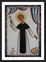 Wall Frame Black - St. Martin de Porres by A. Olivas