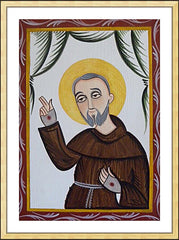 Wall Frame Gold - St. Padre Pio by A. Olivas