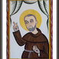 Wall Frame Espresso, Matted - St. Padre Pio by Br. Arturo Olivas, OFS - Trinity Stores