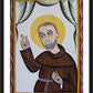Wall Frame Black, Matted - St. Padre Pio by A. Olivas